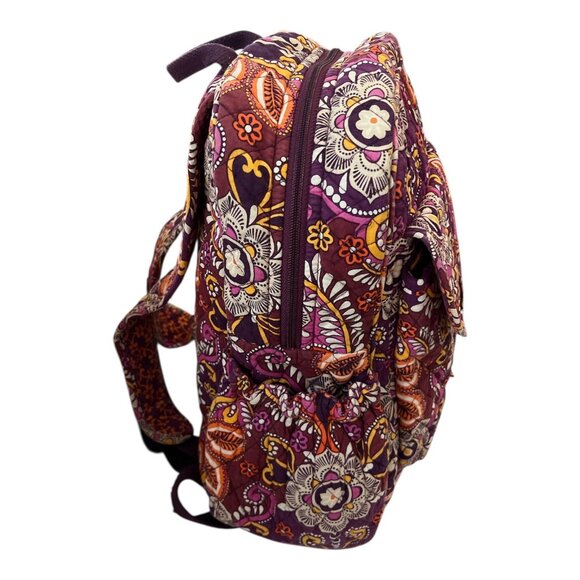 Vera Bradley Backpack – Plum Crazy Pattern | Quilted Cotton Fabric | Purple Oran - Picture 4 of 9